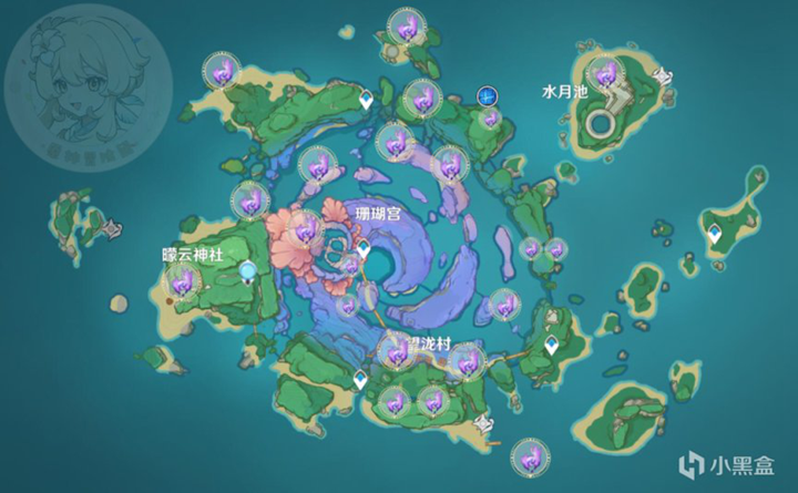 原神2.1雷神瞳有多少个？海祇岛/清籁岛雷神瞳位置分布图大全[多图]图片1