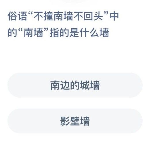 不撞南墙不回头的南墙是什么意思蚂蚁庄园[多图]图片2